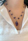 19” Charoite Diamond accent Necklace