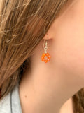 Carnelian circle earrings