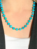 Turquoise and red coral necklace