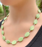 19" Lemon Chrysoprase Necklace