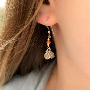 Carnelian Pumpkin Earrings