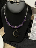 Amethyst with stainless steel